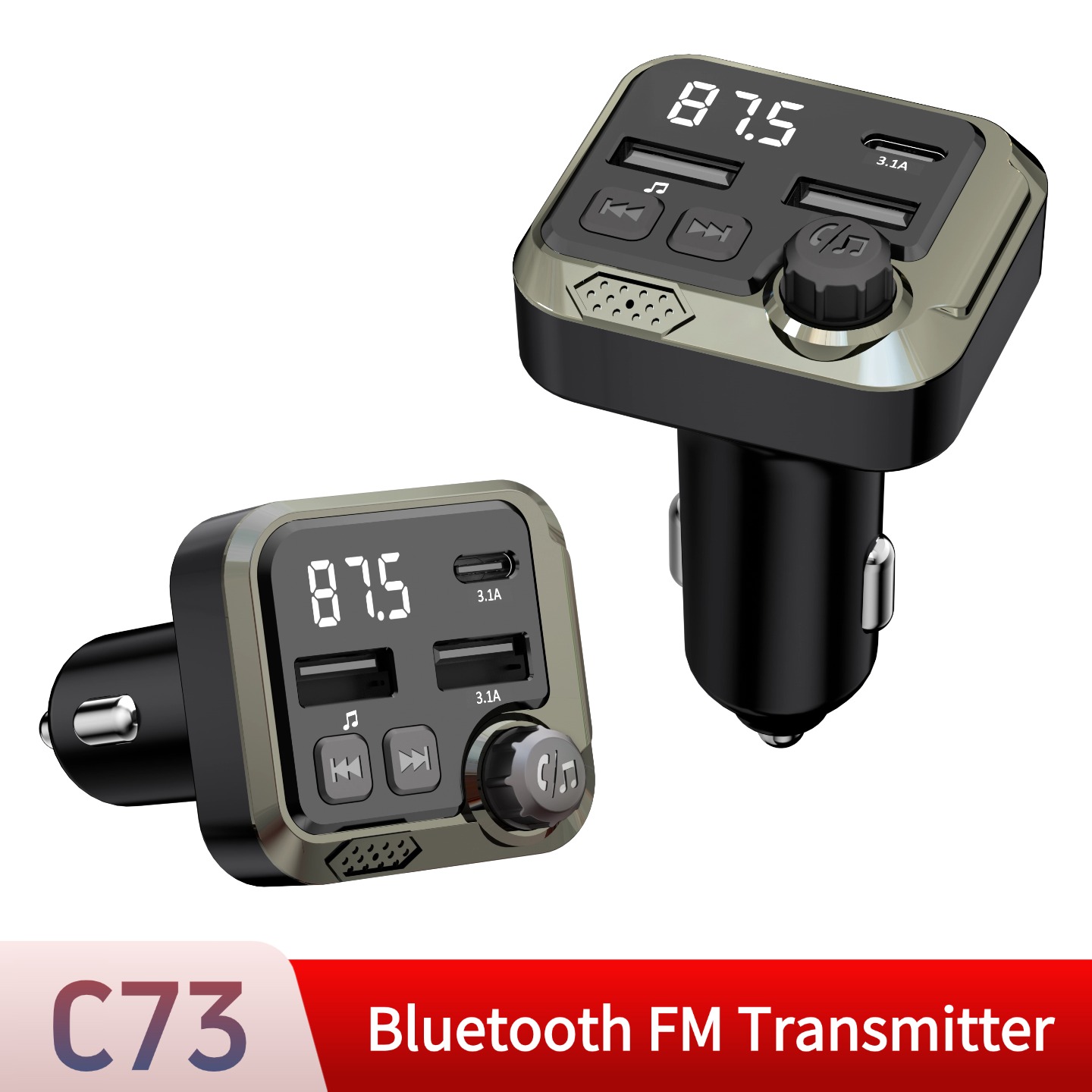 Robot Bluetooth Car - Transmisor FM para coche Bluetooth, Kit