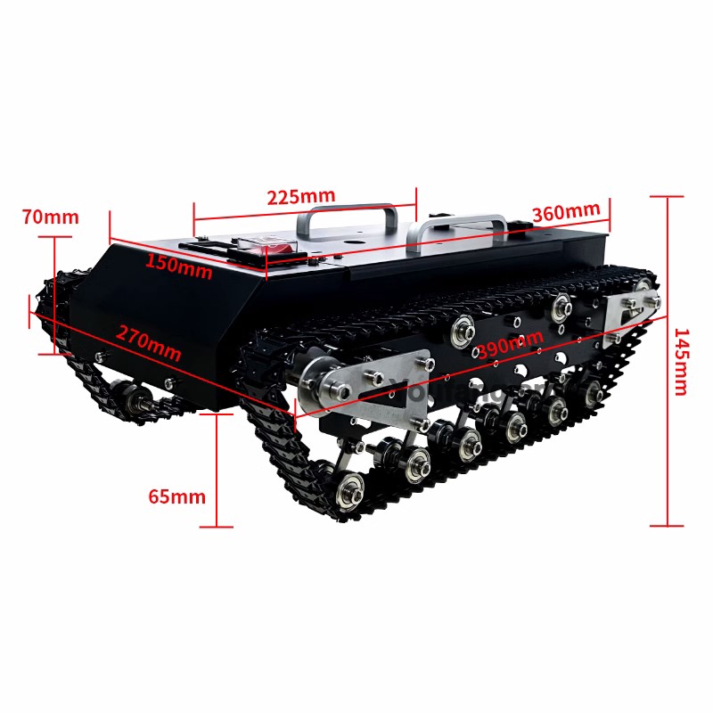 Chasis de Tanque RC con Capaci - Tracked Robot Chassis reseña y precio