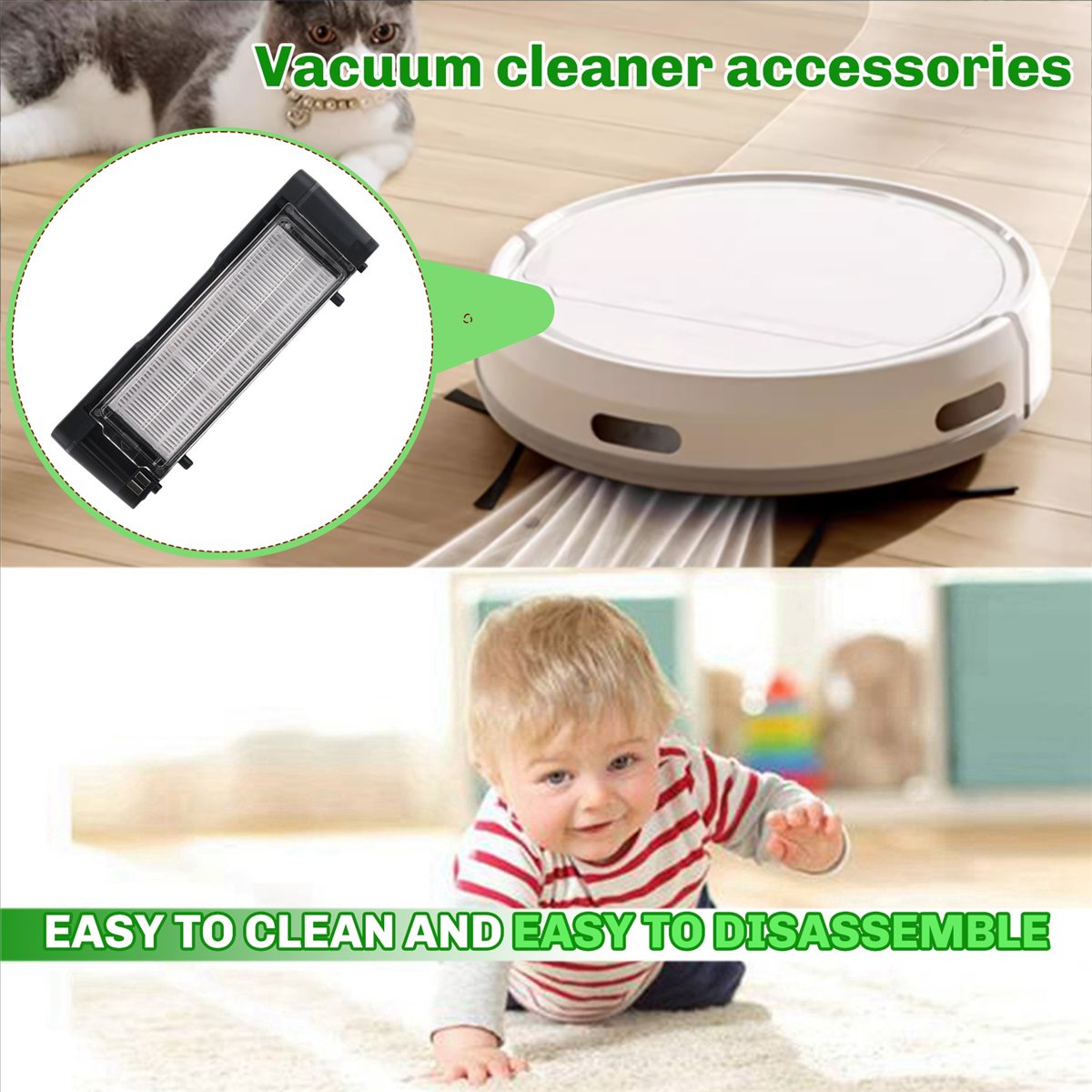 CHFL - Caja de Polvo y Tanque  - Robot Vacuum reseña y precio