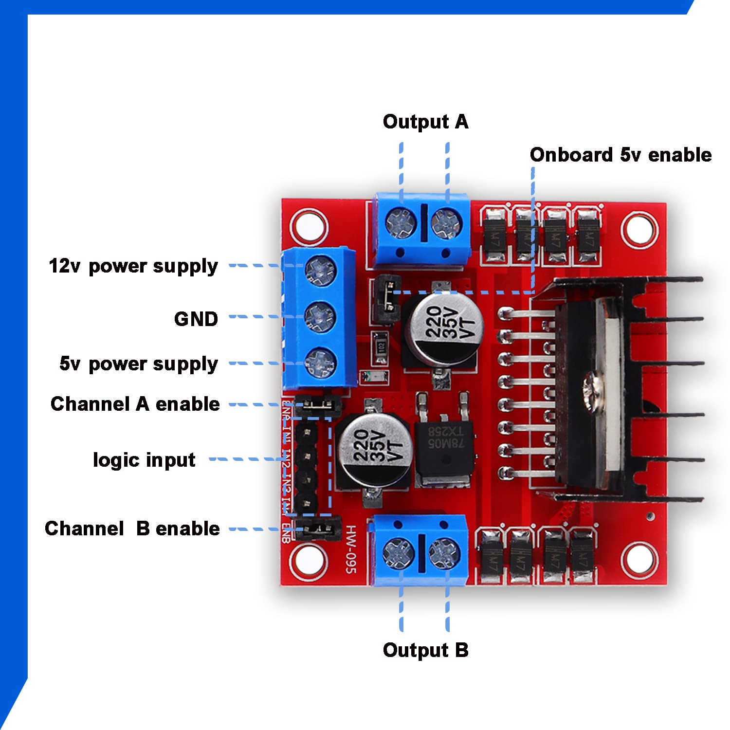 Placa controladora de accionam - Motor Driver L298N reseña y precio