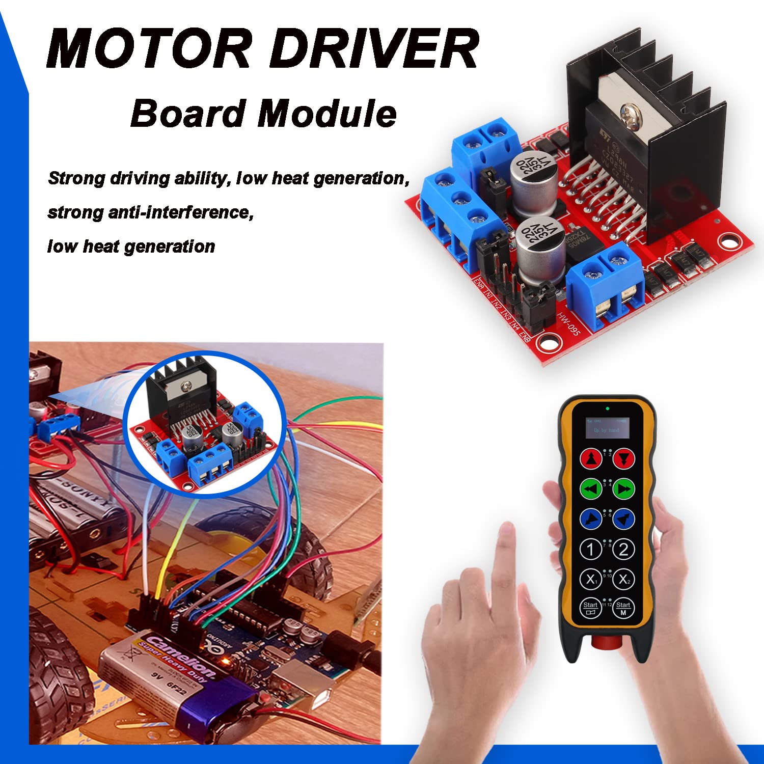 Placa controladora de accionam - Motor Driver L298N reseña y precio