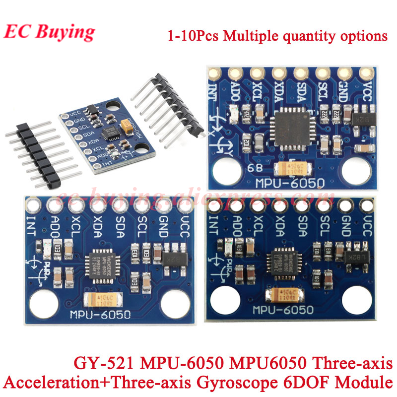 1-10 Uds GY-521 MPU-6050 MPU60 - Accelerometer Mpu6050 reseña y precio