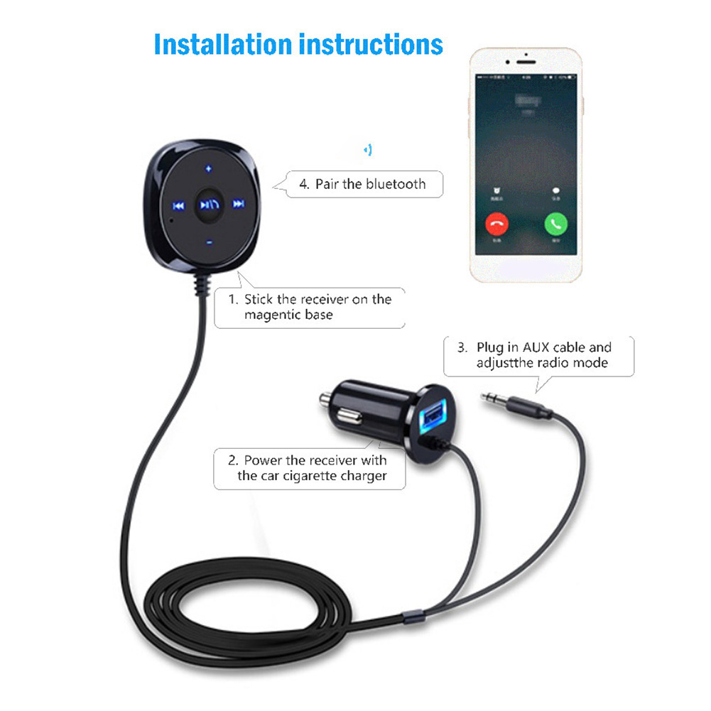 Kit de receptor de música auxi - Robot Bluetooth Car reseña y precio