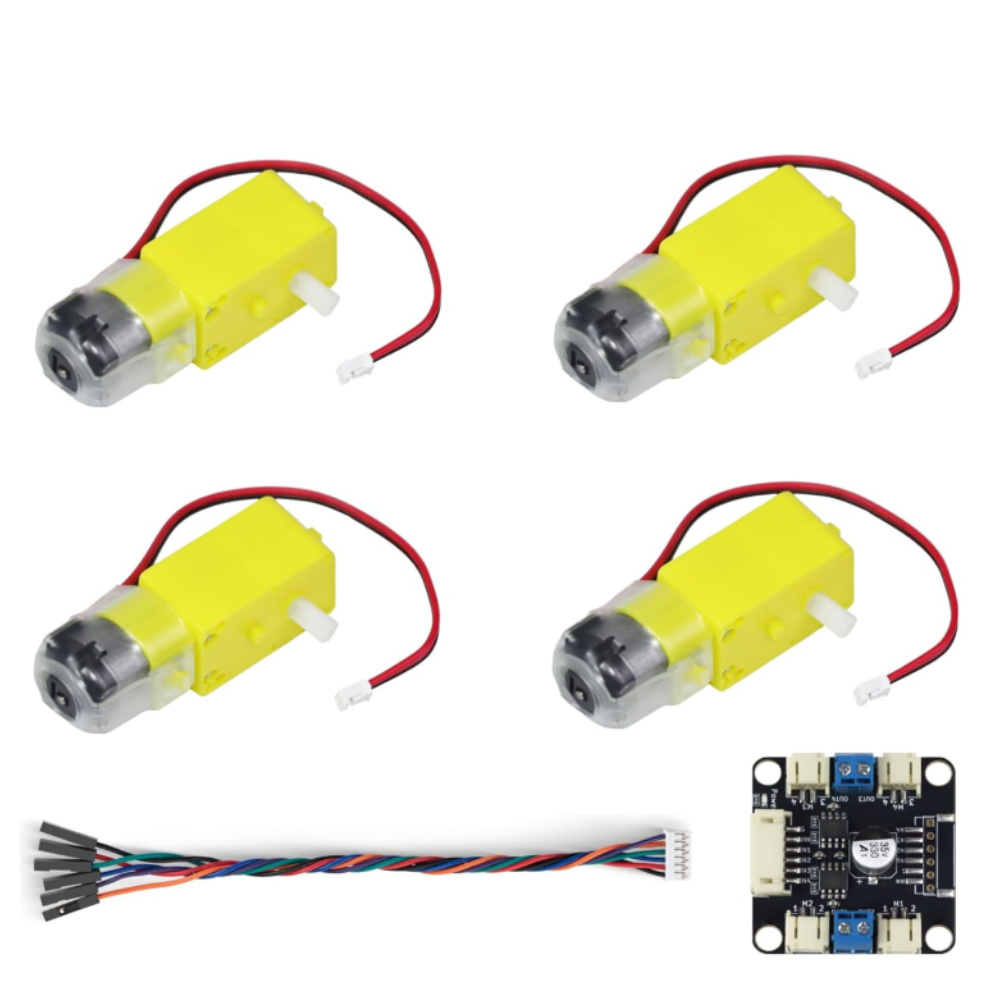 Kit de 4 Motores TT y Controla - Motor Driver L298N reseña y precio
