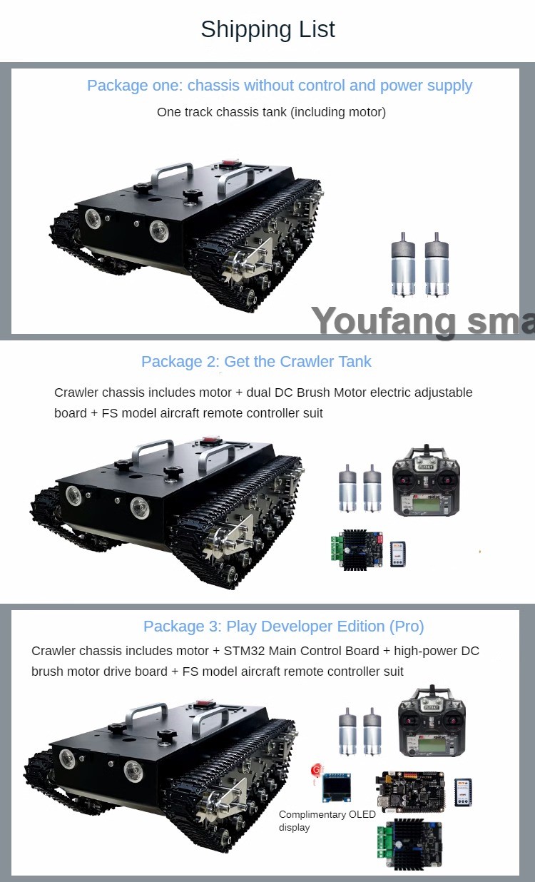 Chasis de tanque RC de carga d - Tracked Robot Chassis reseña y precio