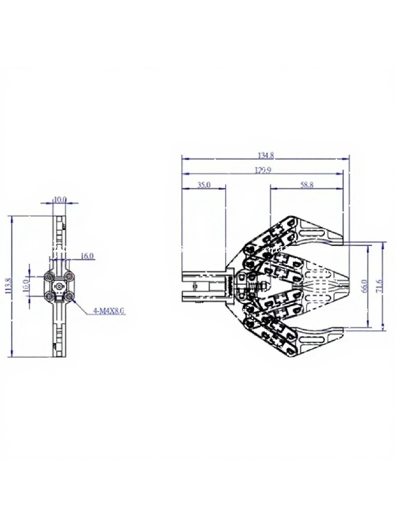 Pinza de agarre eléctrica de 5 - Robot Gripper Claw reseña y precio
