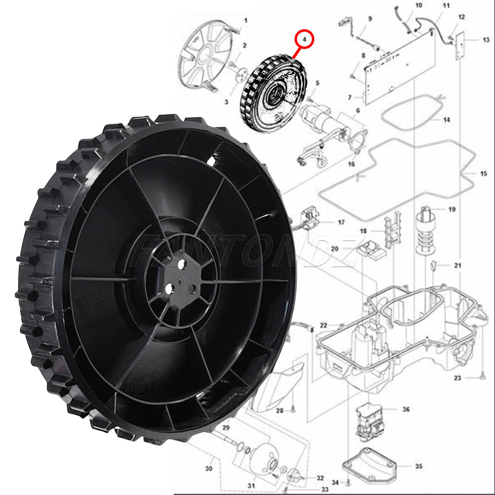 Rueda delantera Gardena para H - Robot Wheel reseña y precio