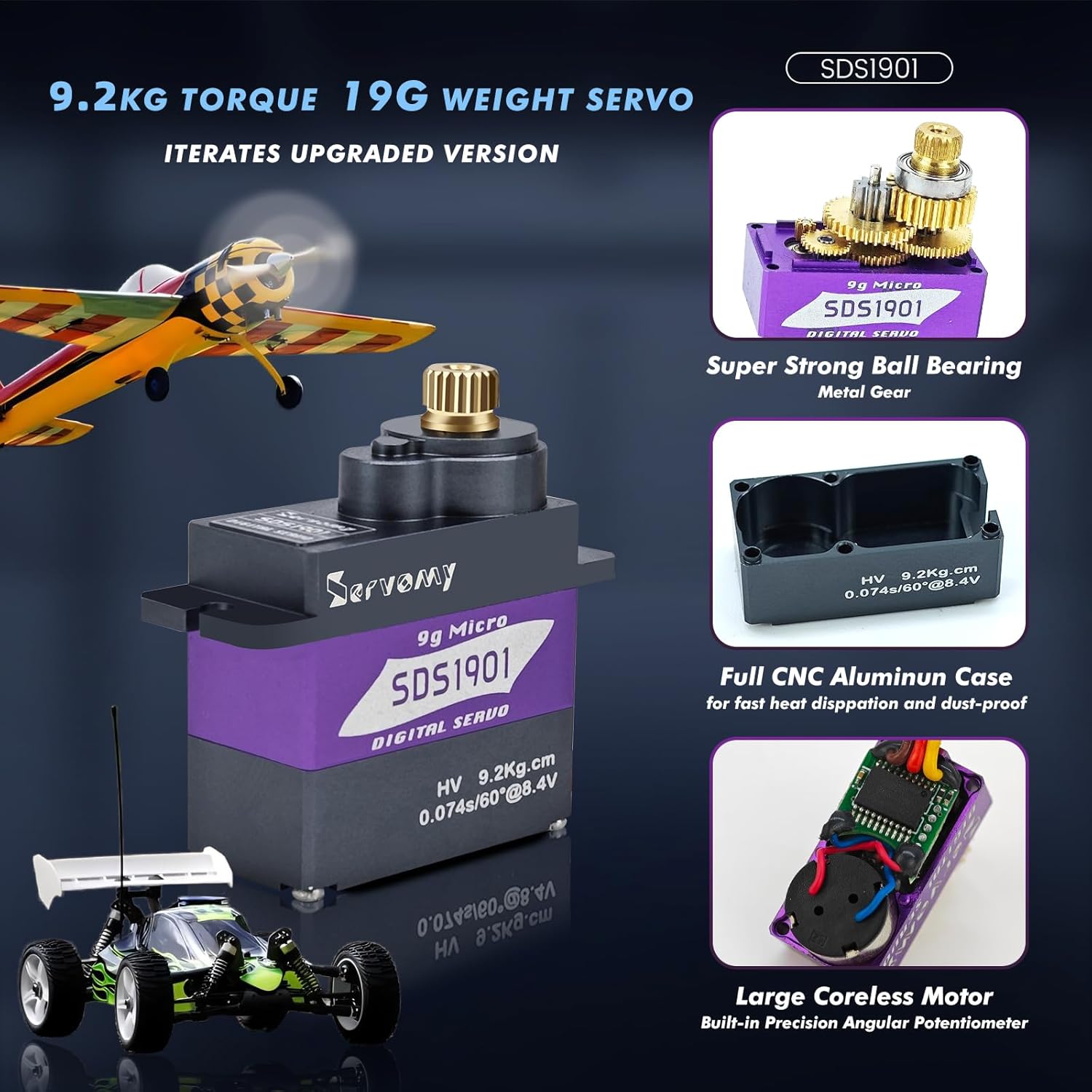 SERVOMY-SDS1901 Digital 9G Mic - Arduino Robot reseña y precio