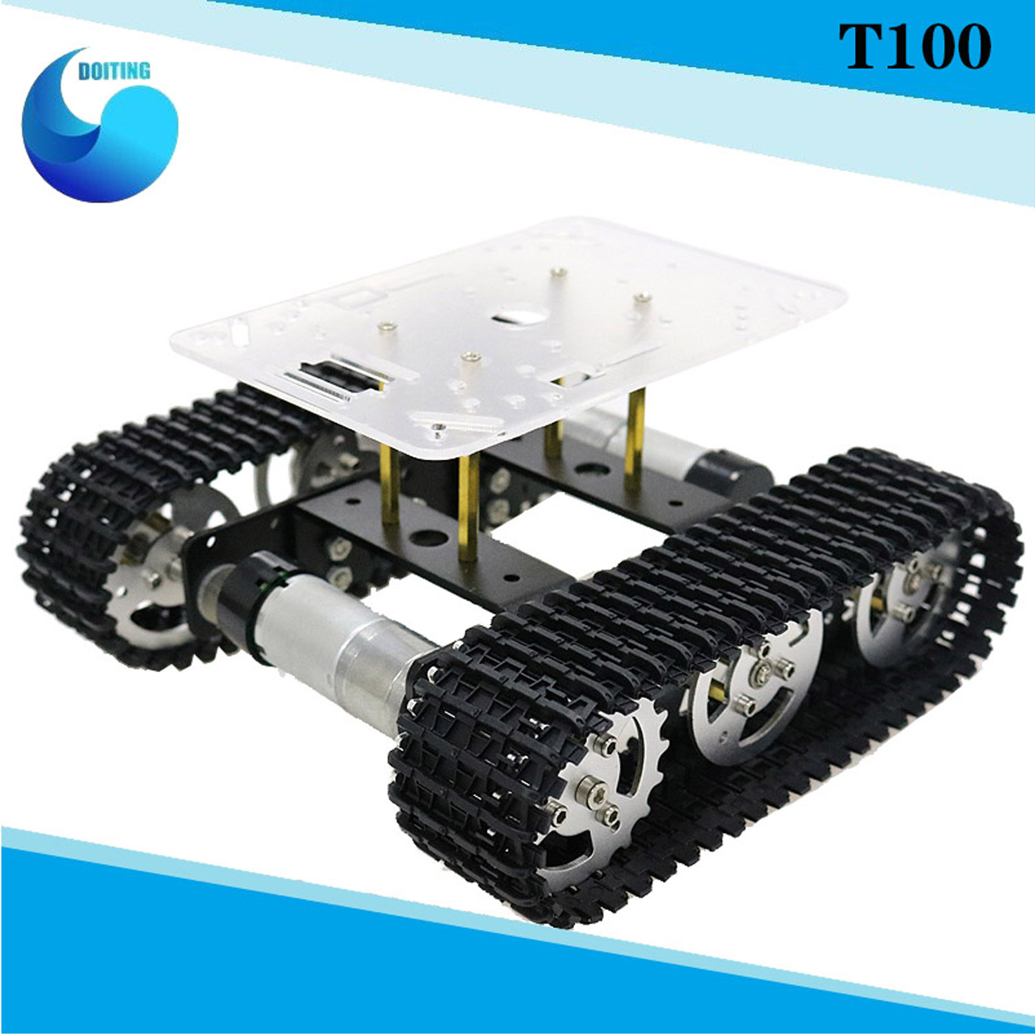 RC Metal Robot tanque coche ch - Tracked Robot Chassis reseña y precio