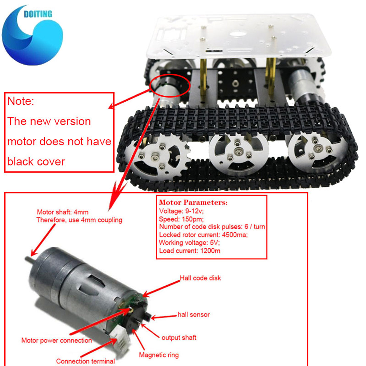 RC Metal Robot tanque coche ch - Tracked Robot Chassis reseña y precio