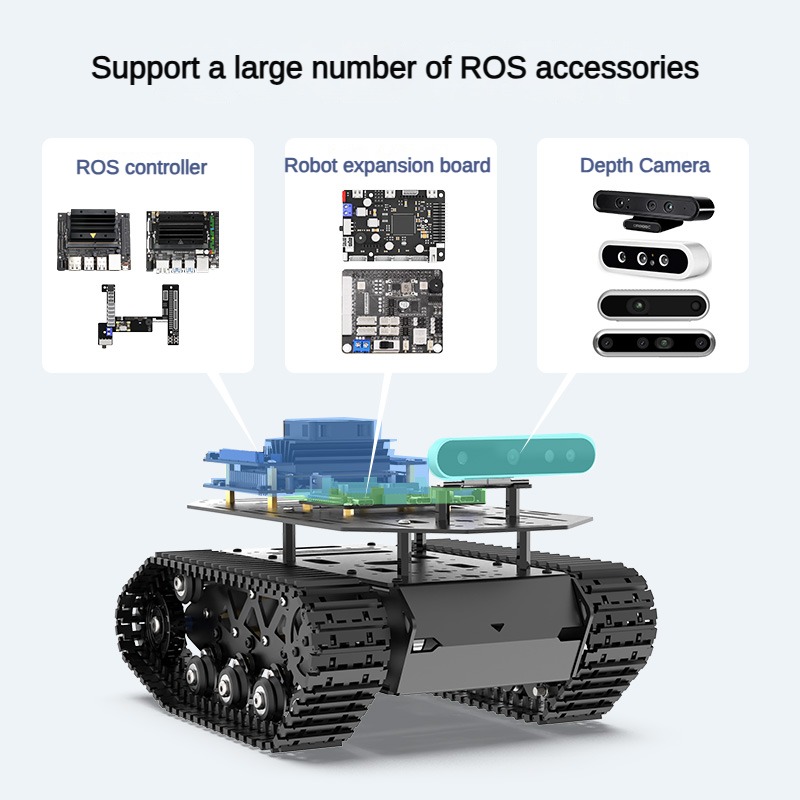 Chasis de tanque RC con capaci - Tracked Robot Chassis reseña y precio